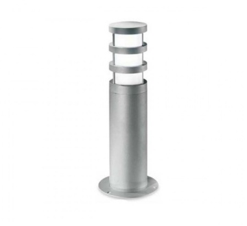 Immagine di Paletto Da Terra Cilindro Per Esterni 40cm Grigio Alluminio Zeis GES013 Gea Led