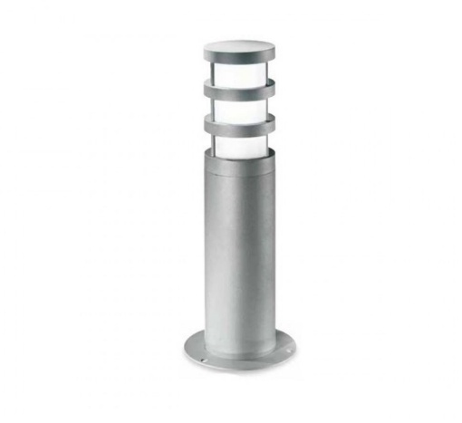 Immagine di Paletto Da Terra Cilindro Per Esterni 40cm Grigio Alluminio Zeis GES013 Gea Led