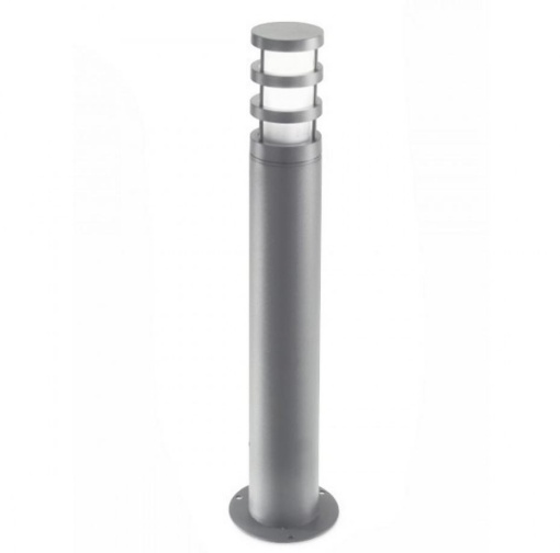 Immagine di Lampioncino Cilindro 65cm Per Esterno IP54 Grigio Alluminio Zeis GES012 Gea Led