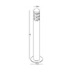 Immagine di Lampioncino Cilindro 65cm Per Esterno IP54 Grigio Alluminio Zeis GES012 Gea Led