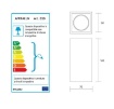 Immagine di Applique In Gesso Squadrato Pitturabile Doppia Luce Led GU10 Isyluce 830