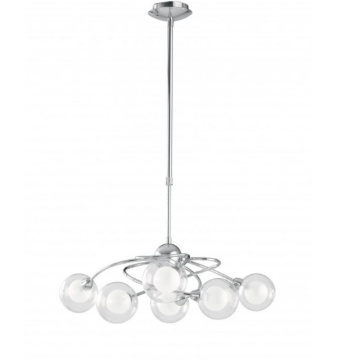 Immagine di Lampadario Cromato Da Salotto Con Sfere Vetro 6 Luci Blog Fan Europe
