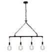 Immagine di Lampadario Design Industriale 4 Luci Amarcord Metallo Ruggine Fan Europe