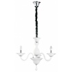 Immagine di Lampadario Classico 3 Luci In Vetro Soffiato Bianco Soffio Fan Europe