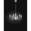 Immagine di Lampadario Shabby 6 Luci E14 Metallo Bianco Ducale Perenz 6262 B