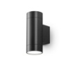 Immagine di Applique Cilindro Da Esterno Luce Sopra E Sotto GU10 Antracite GES1065 Gea Led