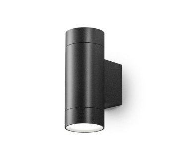 Immagine di Applique Cilindro Da Esterno Luce Sopra E Sotto GU10 Antracite GES1065 Gea Led
