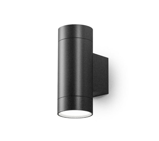Immagine di Applique Cilindro Da Esterno Luce Sopra E Sotto GU10 Antracite GES1065 Gea Led