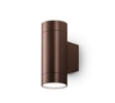Immagine di Applique Cilindro Per Esterno Luce Sopra E Sotto GU10 Lily Marrone GES1067 Gea Led
