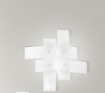 Immagine di Plafoniera Moderna Vetro Decorato Bianco Frida 50x50 cm Gea Luce