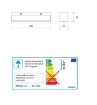 Immagine di Applique Rettangolare Gesso Pitturabile 30cm Led 18w 3000k Prisma Isyluce 857
