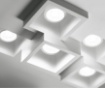 Immagine di Faretto Multiplo Da Incasso Scomparsa In Gesso Soffitto Heraea 5 Luci GU10 T257 Sforzin