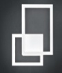 Immagine di Applique Cornici Led Design Moderno Cross Bianco Perenz 6598 B CTD