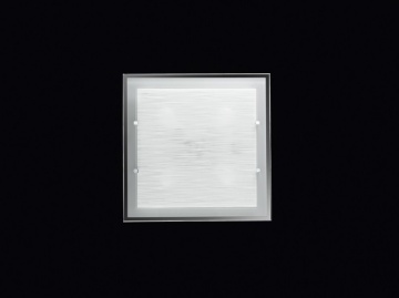 Immagine di Plafoniera Vetro Satinato Striato 40x40 3xE27 Perenz