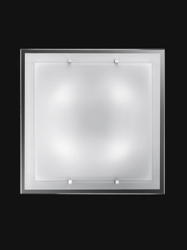 Immagine di Plafoniera Quadrata 50x50cm In Vetro Bianco Frame 4xE27 Perenz