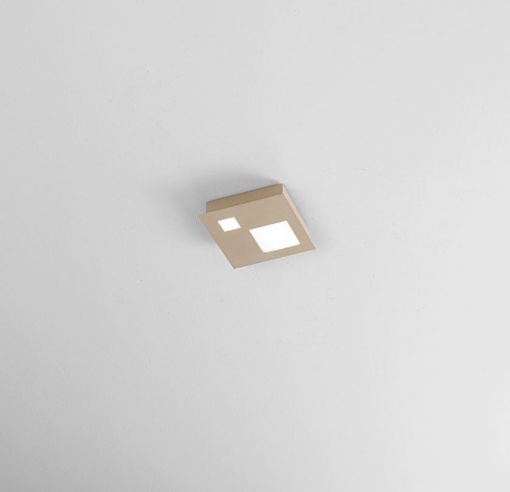 Immagine di Plafoniera Piccola Da Soffitto Sabbia Quadrata Led 12w 3000k Checker Board 18cm