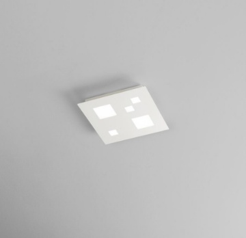 Immagine di Plafoniera Squadrata Metallo Bianco Led 25w 3000k Checker Board 31cm