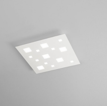 Immagine di Plafoniera Bianca Quadrata 61cm Led 60w Checker Board Design Moderno