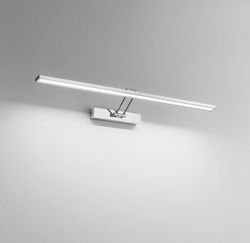 Immagine di Applique Cromo Per Specchio Orientabile Led 18w 3000k 4000k 89cm Isyluce 940