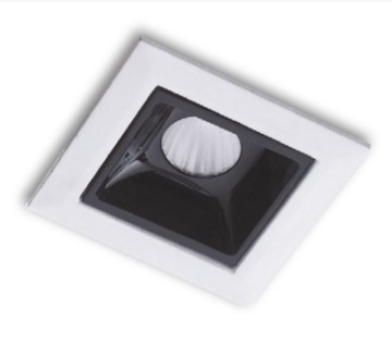 Immagine di Faretto Da Incasso Quadrato Nero Bianco Led 2w CCT 45mm