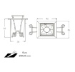 Immagine di Faretto Da Incasso Quadrato Nero Bianco Led 2w CCT 45mm