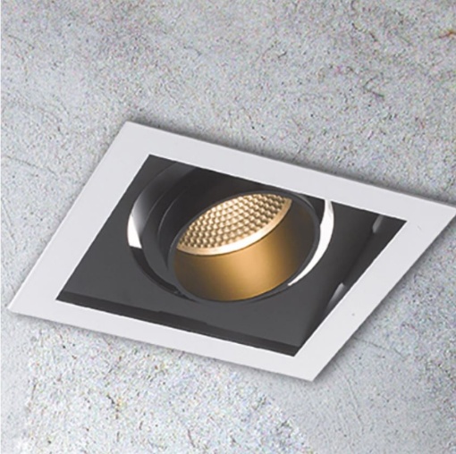 Faretto quadrato orientabile incasso soffitto moderno luce LED 5W