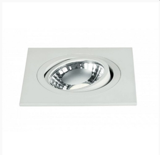 Immagine di Faretto Da Incasso Quadrato 9x9 cm Bianco Orientabile Led 7w 4000k