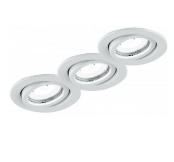 Immagine di Kit 3 Faretti Da Incasso Orientabili GU10 Led 3x5w Bianco