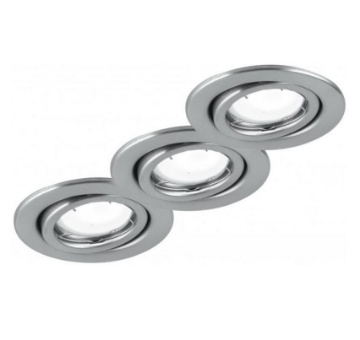 Immagine di Kit 3 Faretti Da Incasso Orientabili GU10 Led 3x5w Nichel