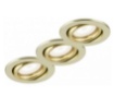 Immagine di Kit 3 Faretti Oro da Incasso Orientabili Foro 80mm Lampadine Incluse GU10 Led