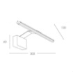 Immagine di Applique Per Specchio Bagno Grigio Led 5w 3000k Alcor Fan