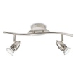 Immagine di Lampada Con 2 Faretti Led GU10 Direzionabili Parete o Soffitto Metallo Nikel Sunny Fan Europe