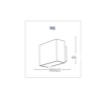 Immagine di Applique Squadrata Nera Led CCT Per Esterno Agera 9 cm IP54 Intec Light