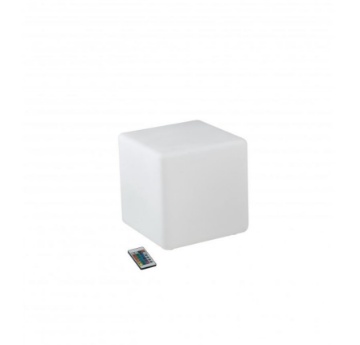 Immagine di Lampada Da Terra Per Esterni Led RGBW Ricaricabile Geco Cubo 40 cm Intec Light