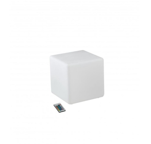 Immagine di Lampada Da Terra Per Esterni Led RGBW Ricaricabile Geco Cubo 40 cm Intec Light