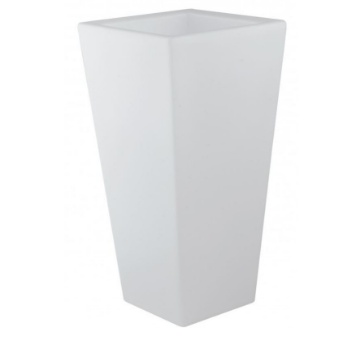 Immagine di Lampada Vaso Quadrato Giardino Led RGBW 60 cm Con Telecomando Geco Q Intec Light