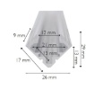 Immagine di Profilo Angolare Alluminio Per strip Led Newyork 1 mt Intec Light
