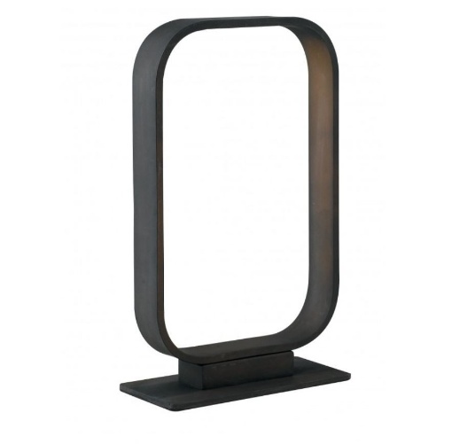 Immagine di Lampada Comodino Moderna Rettangolare Caffe Led Moka Luce Ambiente Design