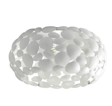 Immagine di Plafoniera Moderna Sagomata Metallo Bianco 48cm Dioniso Fan Europe