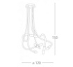 Immagine di Lampadario Bracci Flessibili Silicone Nero Lover 6 Luci Design Fan Europe