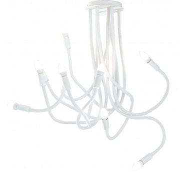 Immagine di Lampadario Moderno 9 Luci Orientabili Silicone Bianco Lover Design Fan Europe