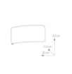 Immagine di Applique Led Arcuata Dynamic 32 cm Cromo Design Fan Europe