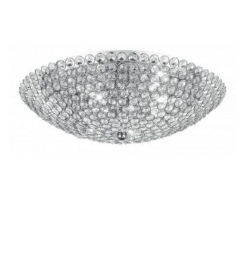 Immagine di Plafoniera Rotonda Cupola Cristalli k9 Planet 45 cm Fan Europe