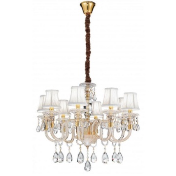Immagine di Lampadario Vetro Cristalli Classico 8 Luci Monet Design Fan Europe