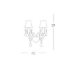 Immagine di Applique Classica Monet 2 Luci Design Con Cristalli Fan Europe