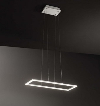Immagine di Sospensione Rettangolare Bianca Led 51w 3000k Per Ufficio Quattro Affralux