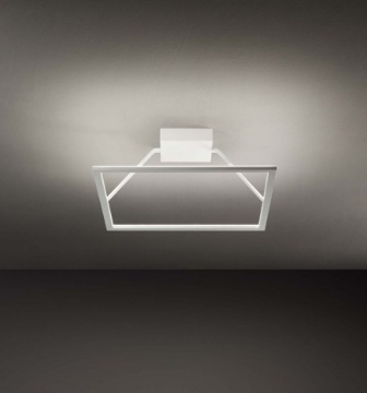 Immagine di Plafoniera Design Cornice Luce Indiretta Led 63w 3000k Quattro 49cm Affralux