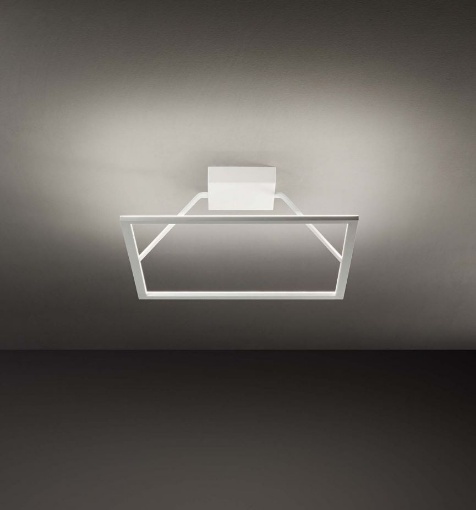Immagine di Plafoniera Design Cornice Luce Indiretta Led 63w 3000k Quattro 49cm Affralux