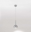 Immagine di Lampada Pendente Sfera Cromo Per Isola Cucina Bol Affralux