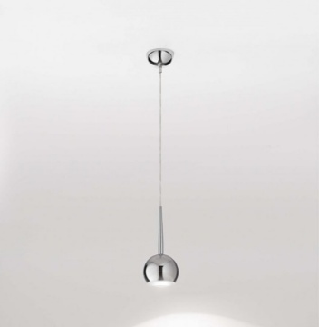 Immagine di Lampada Pendente Sfera Cromo Per Isola Cucina Bol Affralux